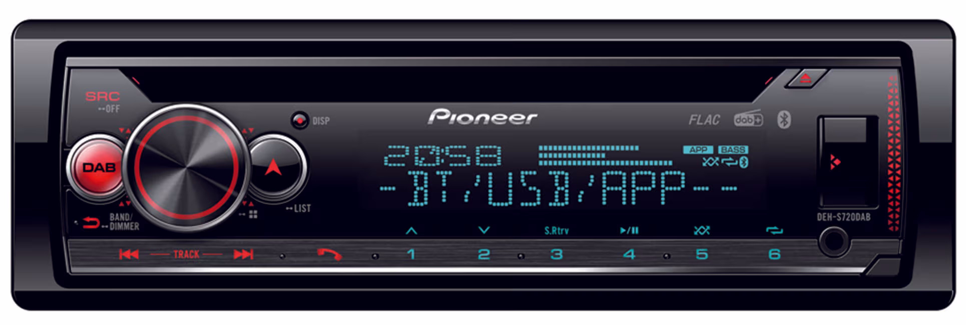 Pioneer DEH-S720DAB-ANT Autoradio 1-DIN DAB+, Bluetooth, CD Laufwerk, Aux, USB – DAB Radio/Internet Radio