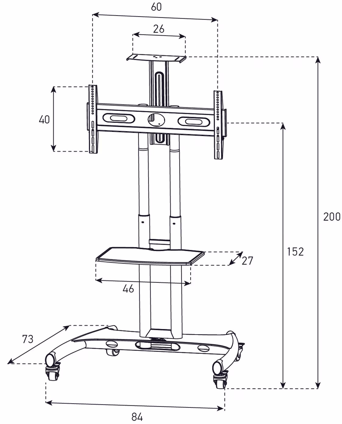 Balcar PR2000-N TV-Möbel – TV Möbel – schwarz