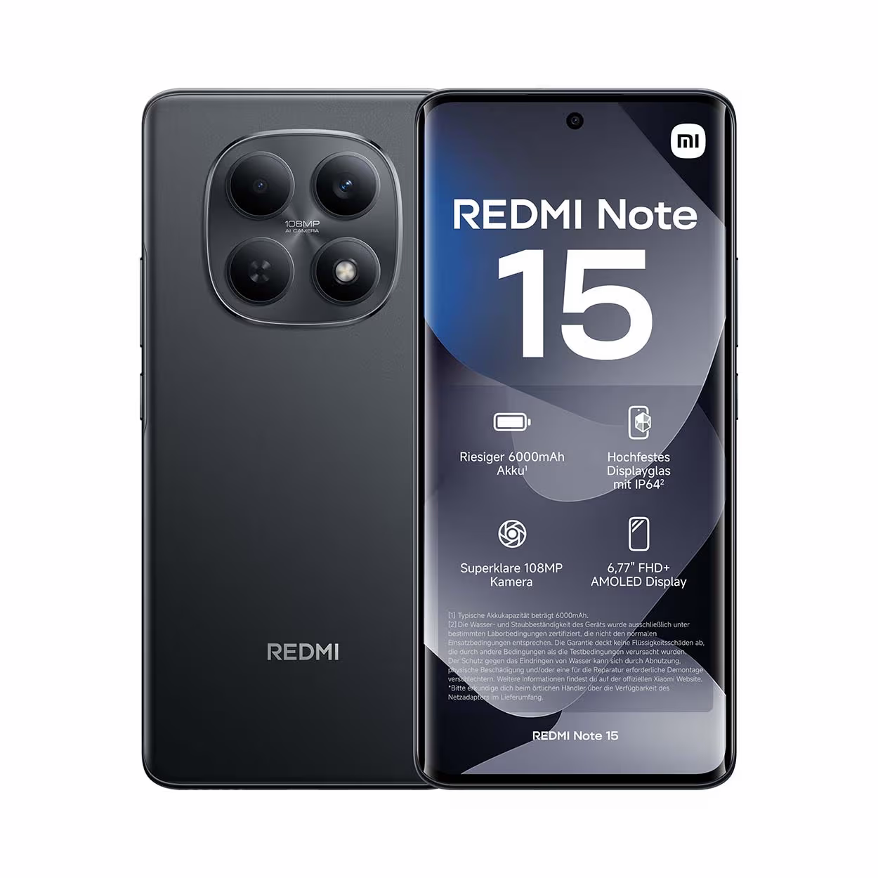 Image of Xiaomi Redmi Note 15 - 128 GB, Black, 6.77'', 108 MP Smartphone