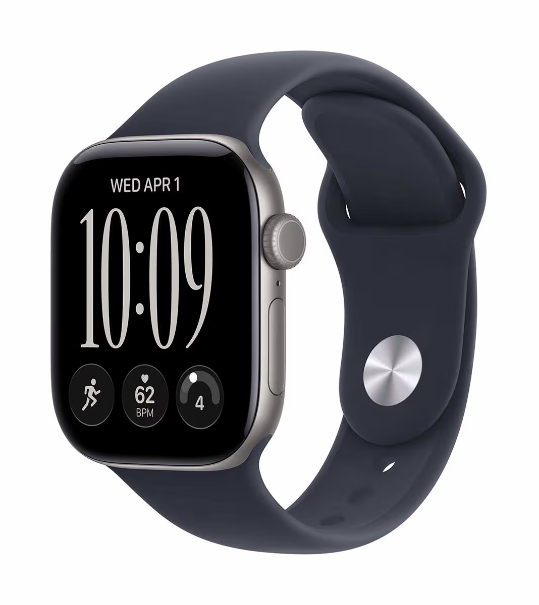 Image of Apple Watch Series 12 GPS 42mm Space Grey Aluminium Case / Navy Blue Sport Band - M/L Apple Watch 12 – space gray