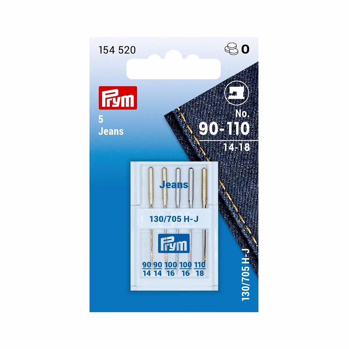 Prym Jeans 154520 Nähmaschinennadel – Bügeln Zubehör/Nähen Zubehör