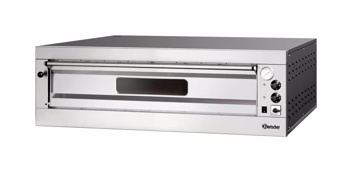 Bartscher Einkammer-Pizzaofen E9 – Gastro Backofen/Gastro Kochfeld/Gastro Mikrowelle – edelstahl