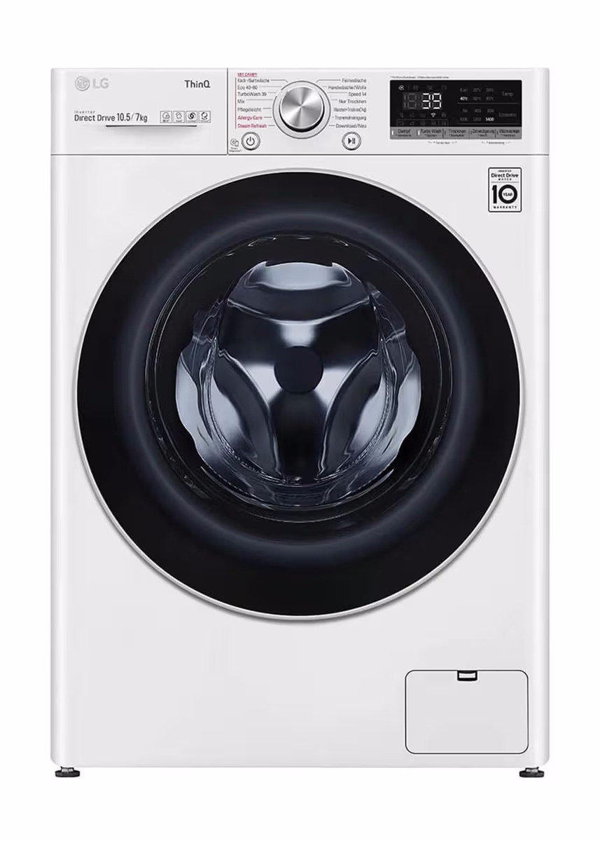 LG V7WD107H2E Waschtrockner Kombigerät – silber