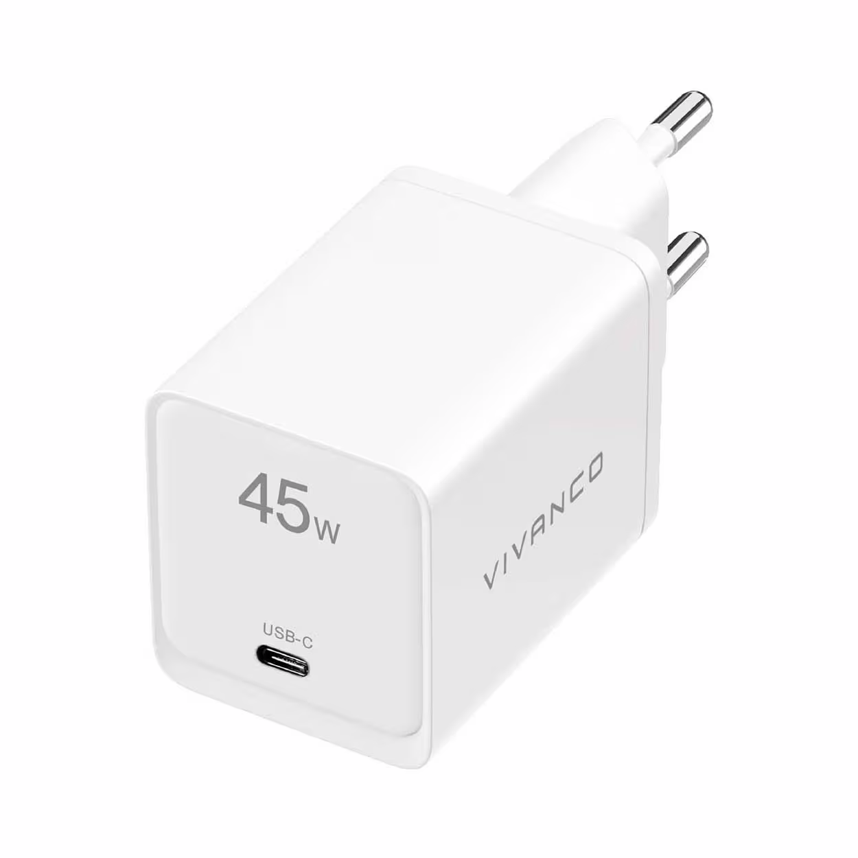 Image of Vivanco Wall charger PD 45W 1x USB-C 45W-Wandladegerät – USB C Kabel/Adapter/Ladegerät – weiss