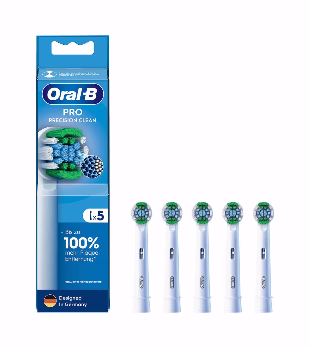 Oral-B Pro Precision Clean 5St Ersatzzahnbürsten – Ersatzbürste/Zahnpflege Zubehör – weiss