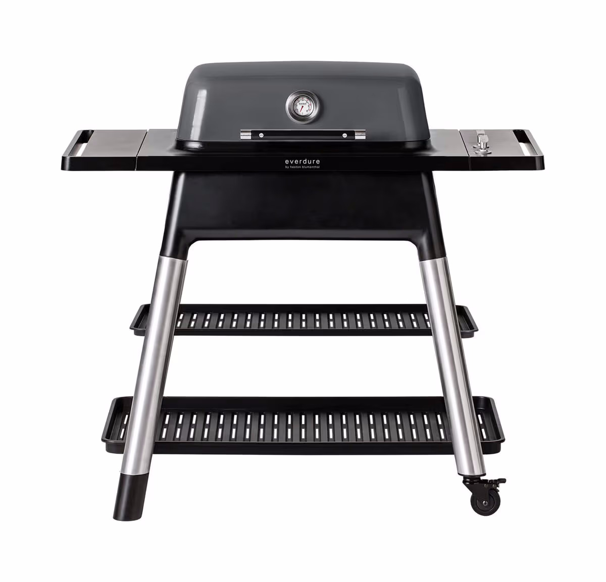 Everdure FORCE Gasgrill, graphite mit Doppelboden Gasgrill – schwarz