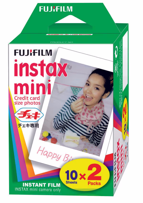 Fujifilm InstaxMini Film Twin Film Sofort-Bild – Sofortbildkamera/Polaroid Kamera – weiss