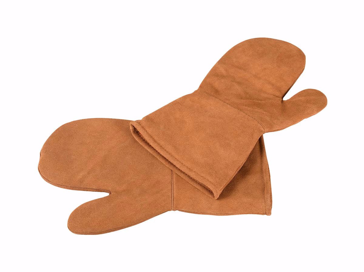 Eldur Handschuhe – Grillschürze/Grillhandschuhe – braun