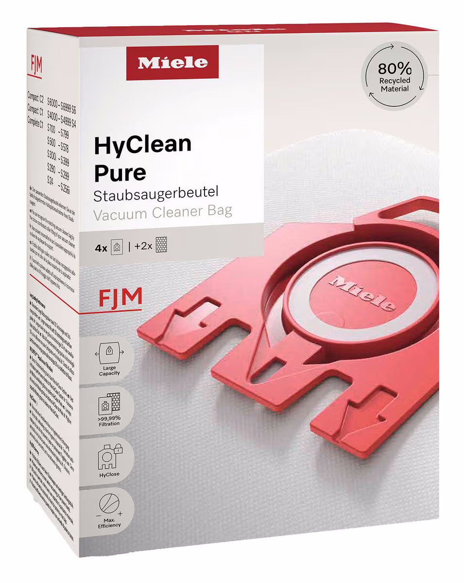 Miele FJM HyClean Pure Staubsaugerbeutel – Staubsaugerbeutel/Staubbeutel – weiss