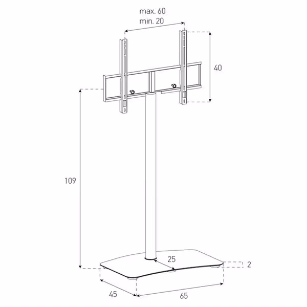 Balcar PL2800-BLK-BLK TV-Möbel – TV Möbel – schwarz