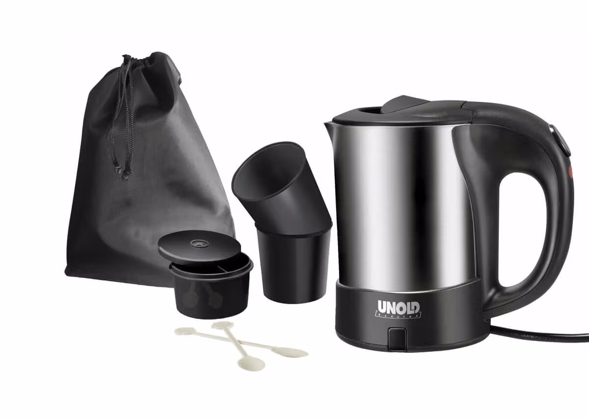 Bamix Unold 230.046 Reiseblitzkocher – Wasserkocher – schwarz