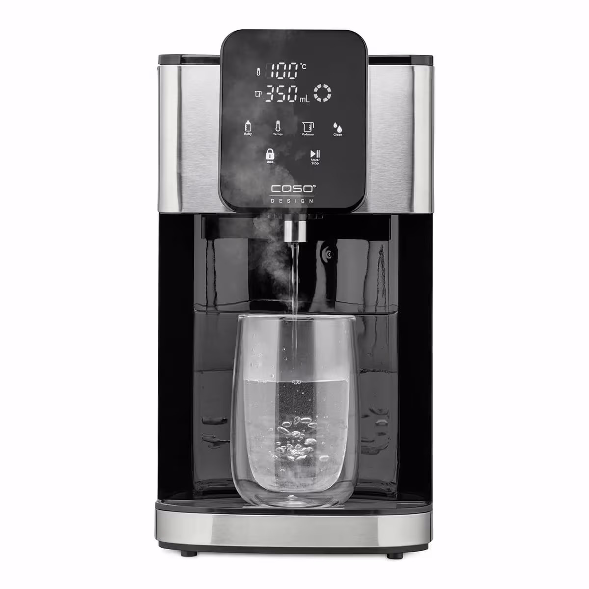 Caso Turbo Heisswasserspender HW1660 – Wasserkocher – edelstahl / schwarz