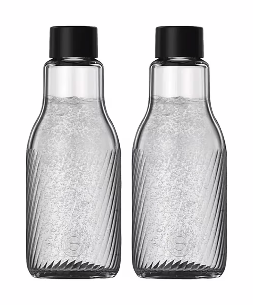 Image of Sodastream Crystal Glaskaraffe 0.95L TP – Wassersprudler Zubehör – schwarz