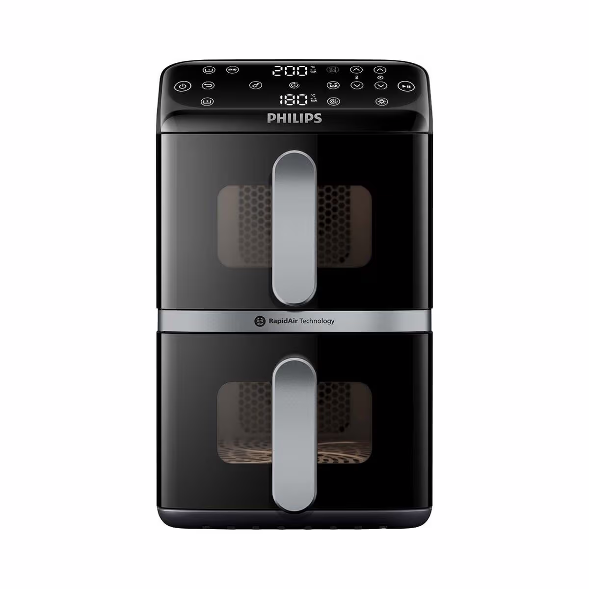 Image of Philips NA461/09 Stacked Dual Basket 2x5L Heissluftfritteuse – Airfryer - Friteuse – schwarz