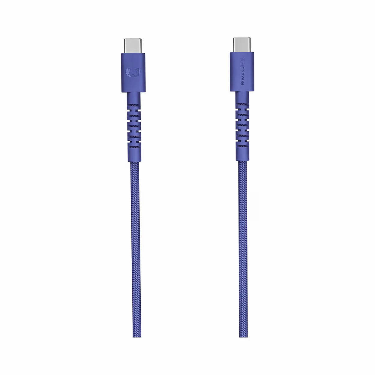 Image of Fresh 'n Rebel FlexWave Silicone Braided Cable USB-C to USB-C True Blue Ladekabel – USB C Kabel/Adapter/Ladegerät – blau
