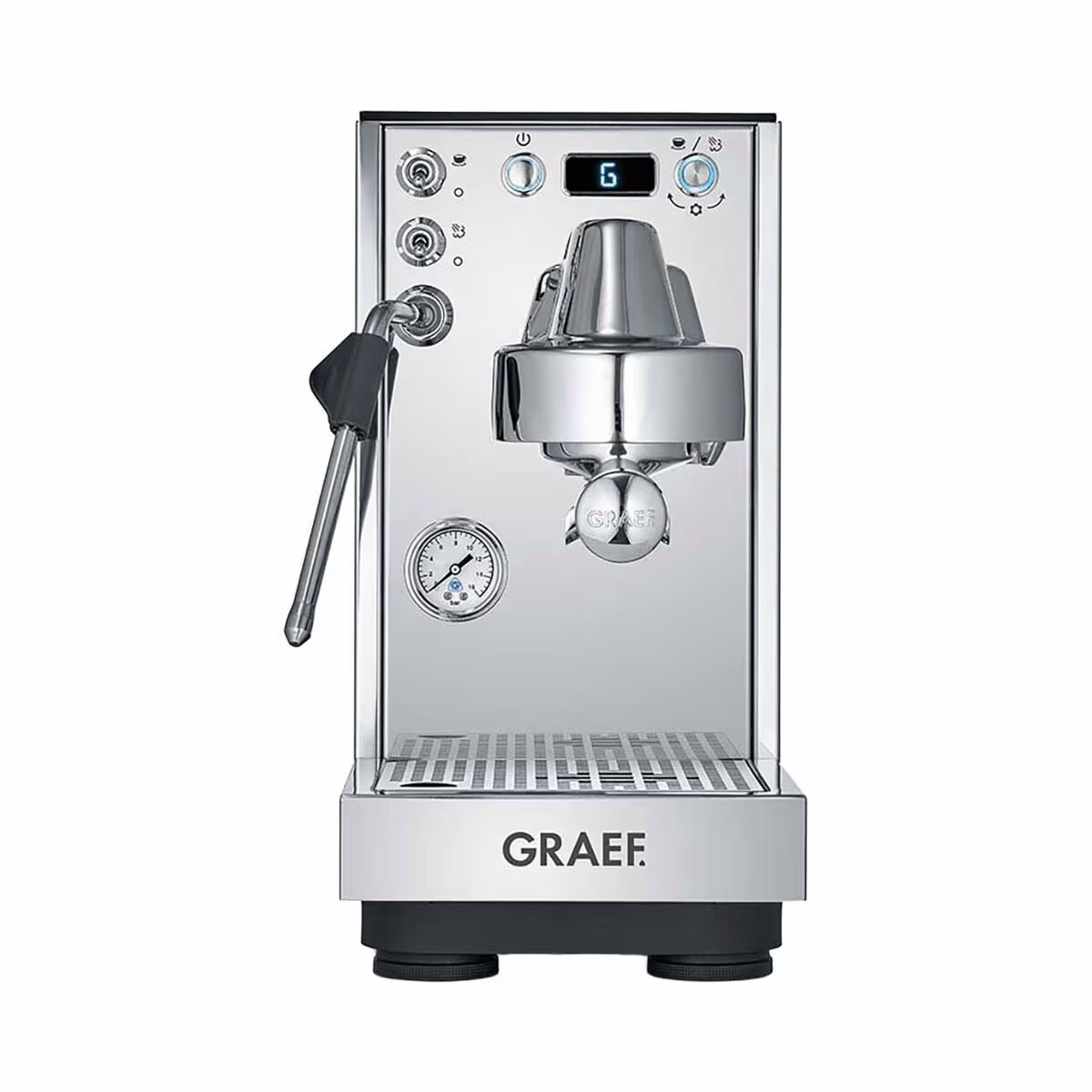 Image of Graef Dicianova Espressomaschine – Siebträgermaschine/Espressomaschine – edelstahl / schwarz