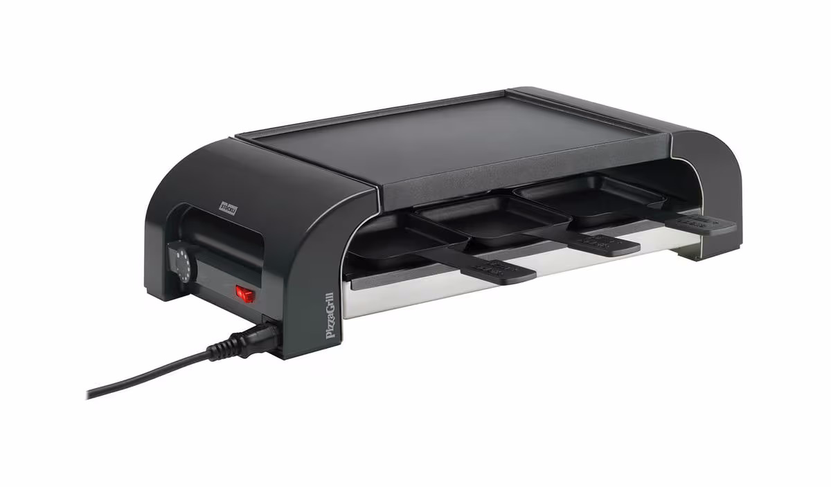 Stöckli PizzaGrill for 6 Tischkochgerät – Raclette Ofen/Raclette Grill – anthrazit