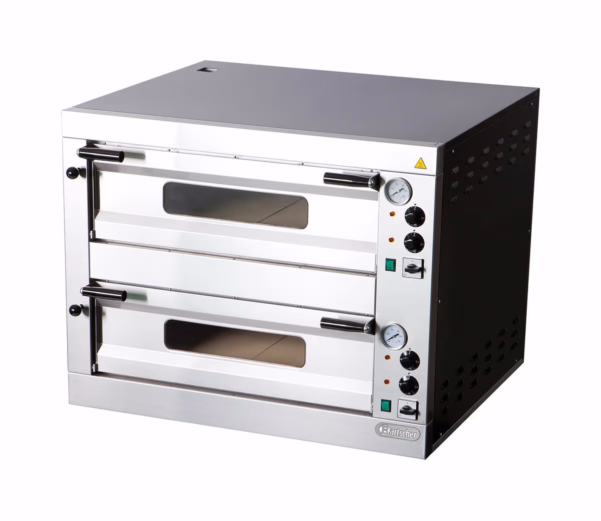 Bartscher Zweikammer-Pizzaofen E8 – Gastro Backofen/Gastro Kochfeld/Gastro Mikrowelle – edelstahl