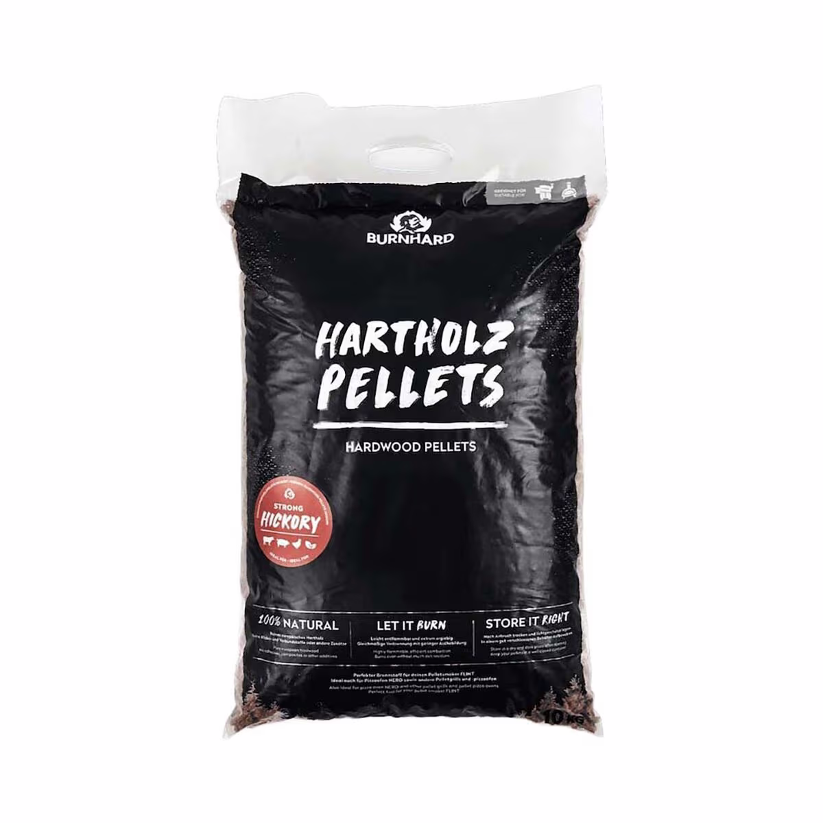 Image of Burnhard Hartholz-Pellets Grillpellets – Holzkohle/Briketts/Grill Anzünder – schwarz