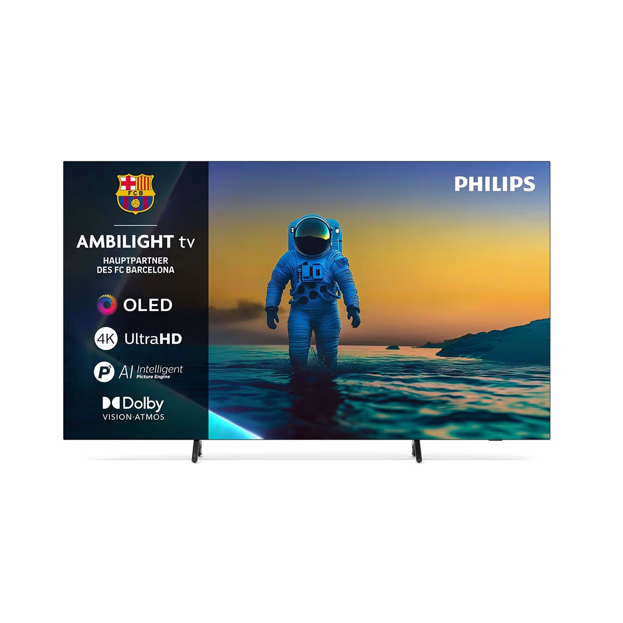 Image of Philips 77OLED810 - 77'', 4K UHD OLED TV, Ambilight, Google TV, 2025 4K OLED TV – Fernseher – metallic