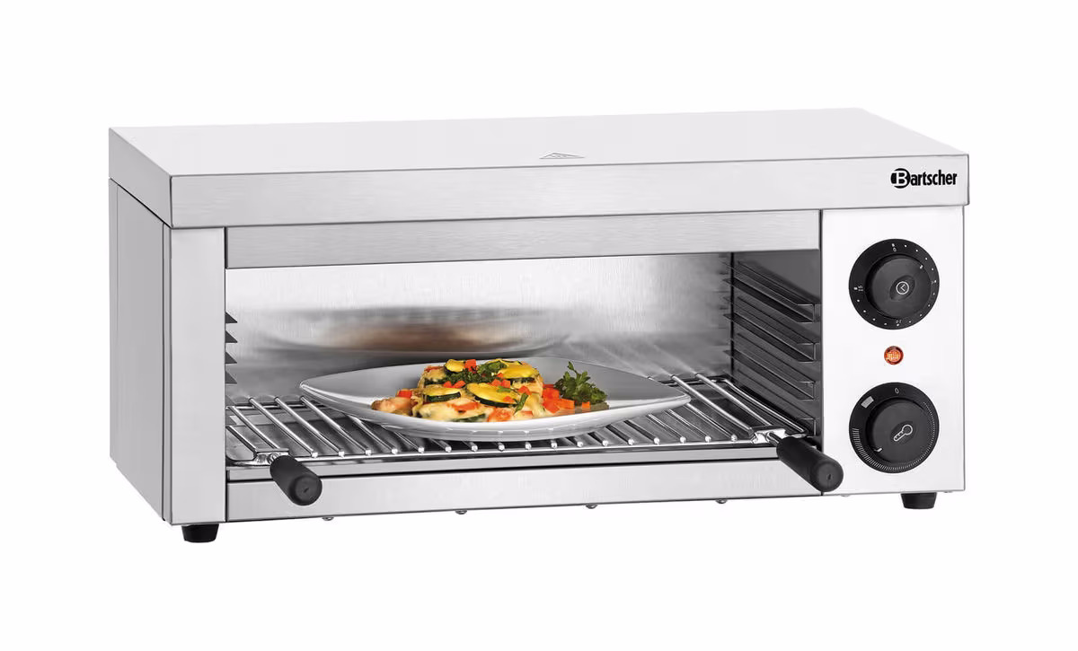 Bartscher Elektro-Salamander 401-1Z-W – Gastro Backofen/Gastro Kochfeld/Gastro Mikrowelle – edelstahl