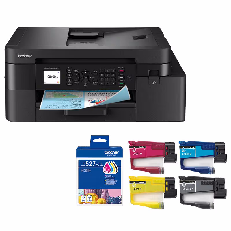 Image of Set Brother MFCJ4350DWC1 + LC527 VALUEPA – Tintenstrahldrucker