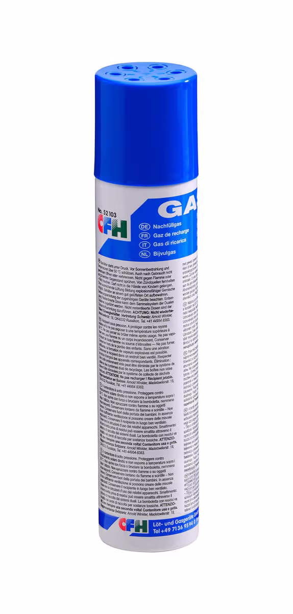 CFH Nachfüllgas 100ml BUTANNACHFÜLLGAS NG 103 – Holzkohle/Briketts/Grill Anzünder