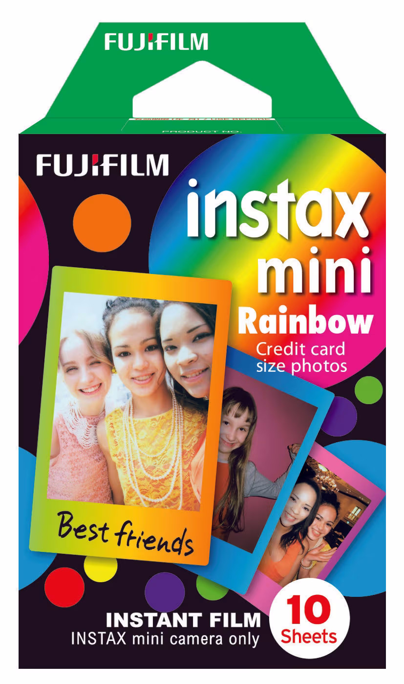 Fujifilm InstaxMini Film Rainbow Film Sofort-Bild – Sofortbildkamera/Polaroid Kamera – orange