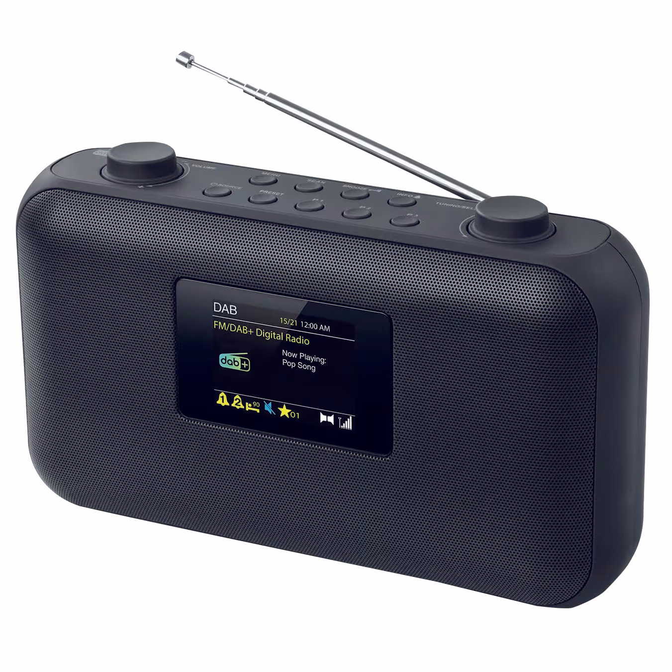 Muse M-118 DB - DAB+, FM Radiowecker – DAB Radio/Internet Radio – schwarz
