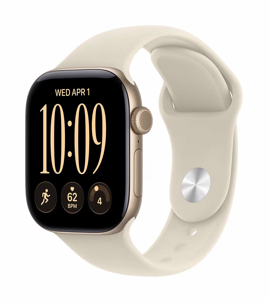 Image of Apple Watch Series 12 GPS 42mm Light Gold Aluminium Case / Sand Sport Band - M/L Apple Watch 12