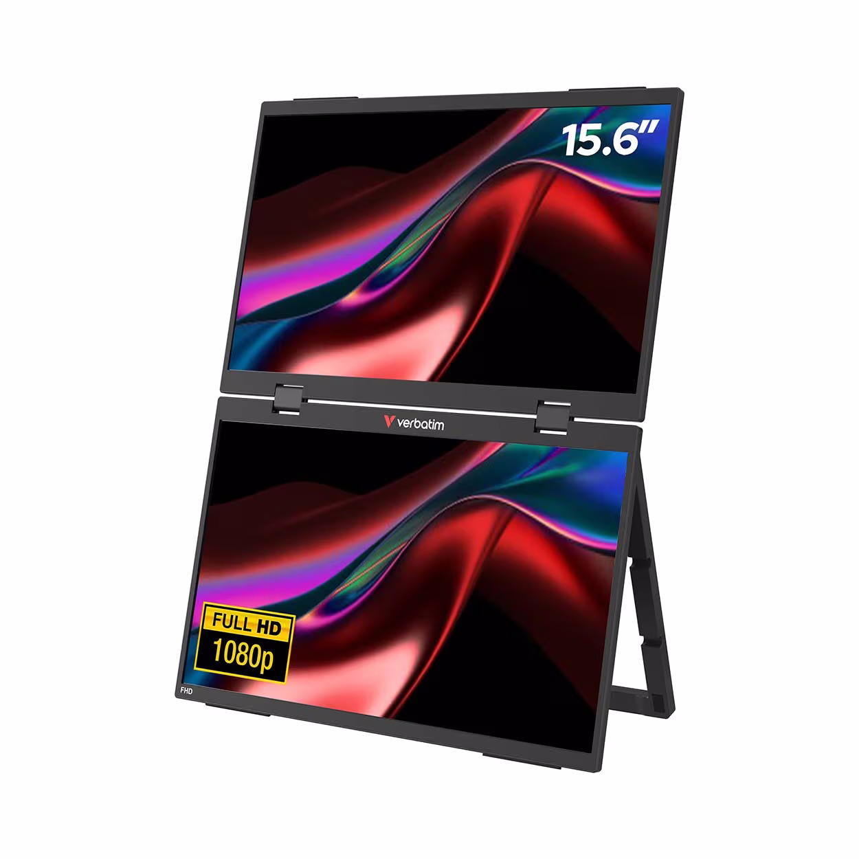 Verbatim Portable FHD Dual Monitor Essentials (15.6″, Full HD IPS, 1920 x 1080) 15.6″ FHD Monitor – Monitor/PC Bildschirm