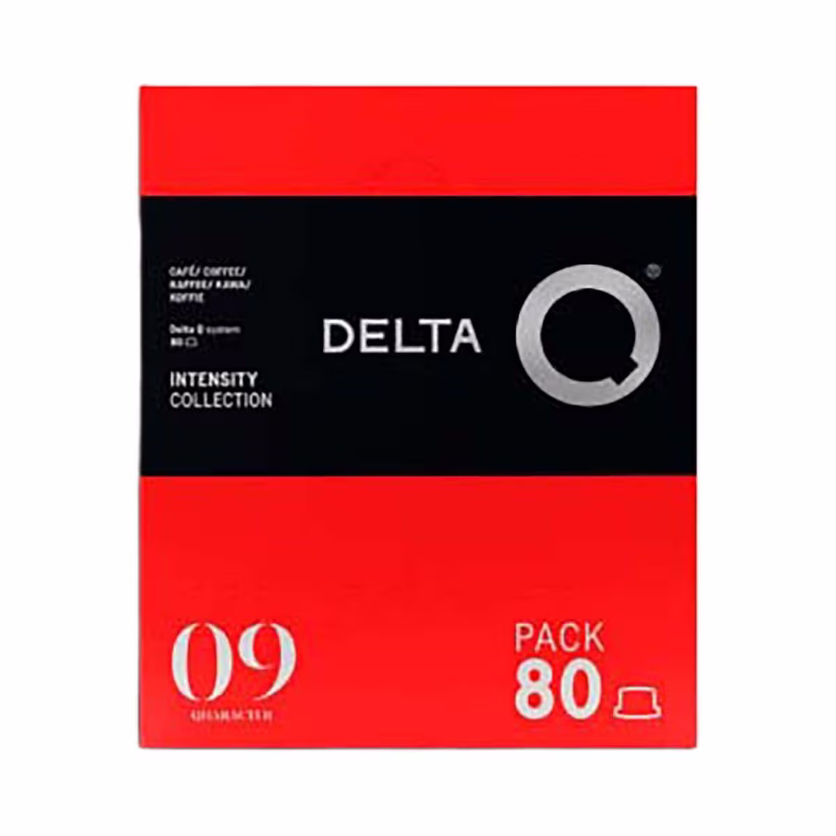 Delta Q QHARACTER PACK 80 Kapseln Kaffeekapseln – Diverse Kaffeekapseln/Kaffeepads – schwarz / rot