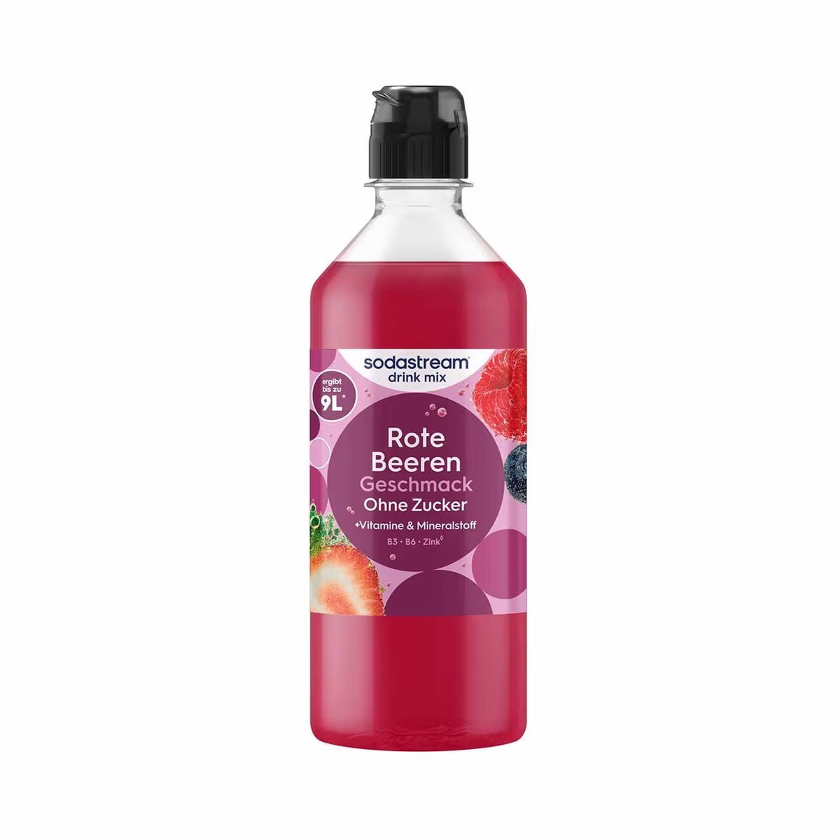 Image of Sodastream Drink Mix Rote Beeren Zero Sugar 440ml Wassersprudler Sirup