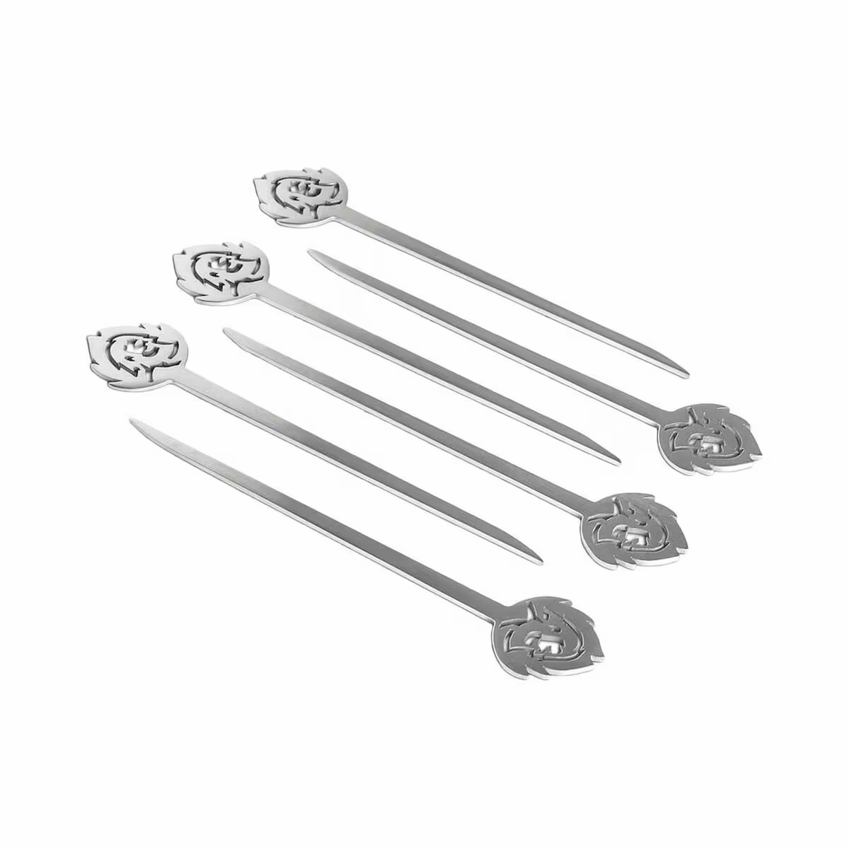 Image of Burnhard Edelstahl Burgerspiesse 6er Pack Burgerspiess – Grillzange/Grillbesteck