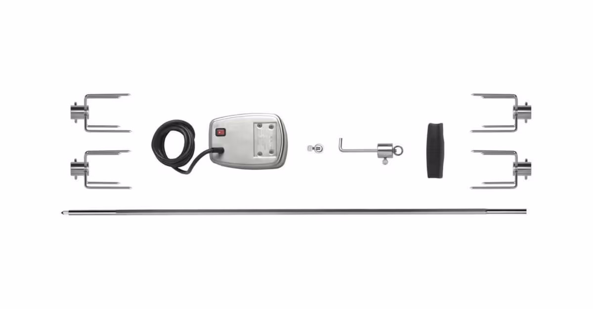 Napoleon Drehspiess-Set Prestige PRO 665 – Grill Ablage/Grill Rollwagen/Grill Erweiterung – edelstahl