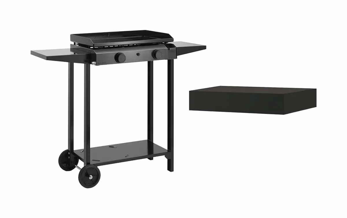 Image of Nouvel Forge Adour Plancha mit Rollwagen – Plancha Grill – schwarz