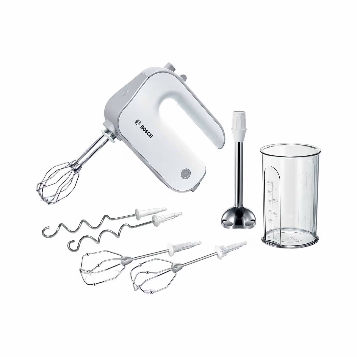 Image of Bosch Set MFQ4075DE Handrüher – Handmixer – weiss / silber