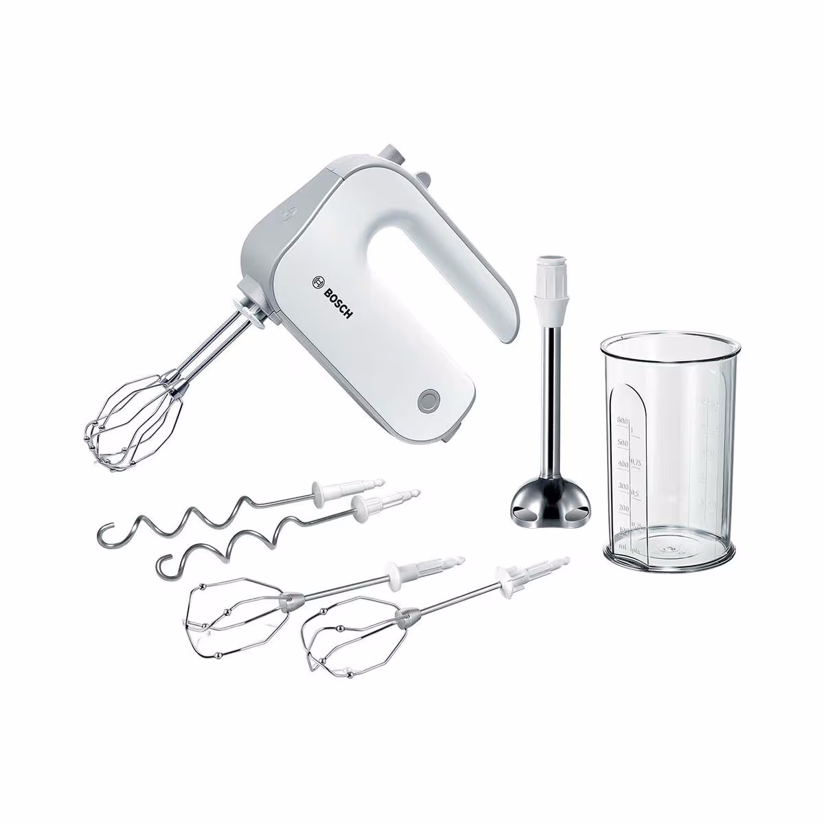 Bosch Set MFQ4075DE Handrüher – Handmixer – weiss / silber