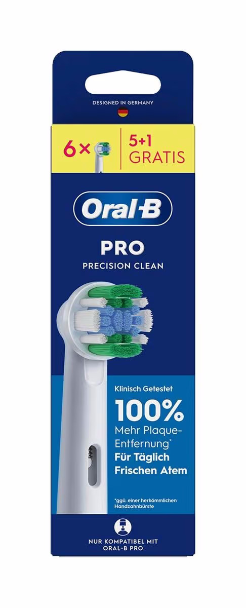 Oral-B Pro Precision Clean 5+1 Aufsteckbürsten – Ersatzbürste/Zahnpflege Zubehör – weiss