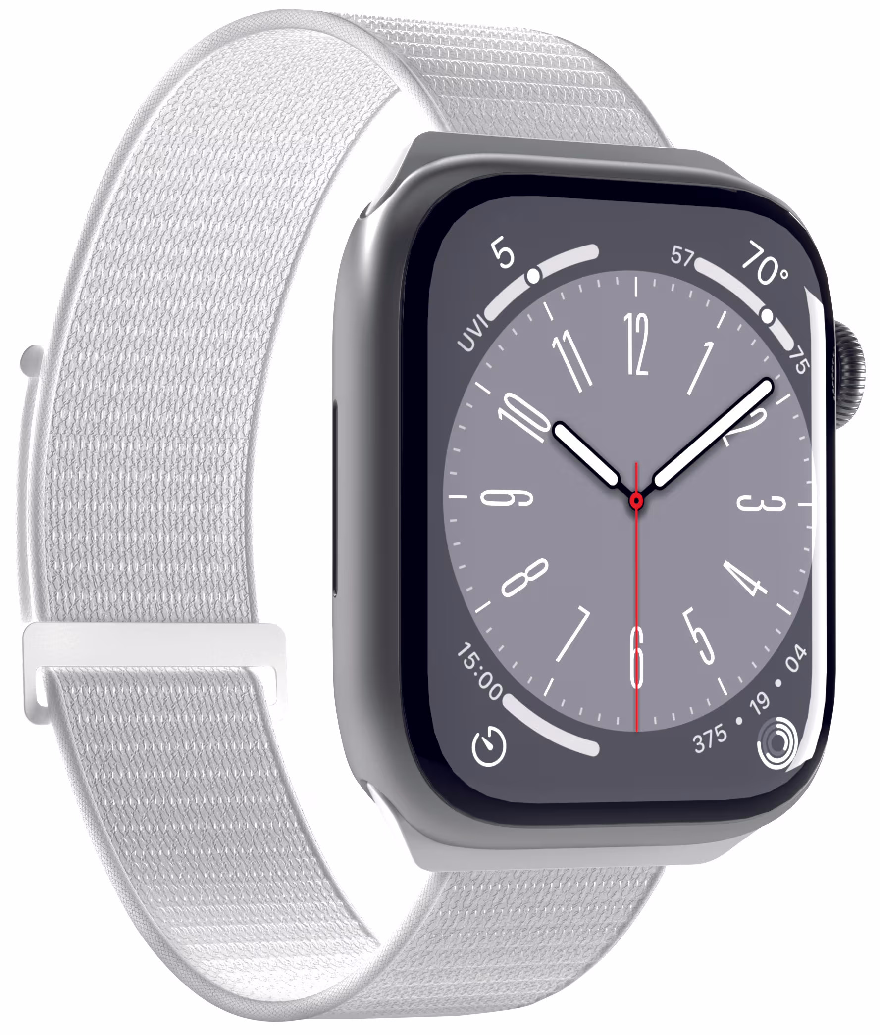 Puro SPORT nylon watch band for Apple Watch 38–40–41mm, white – Apple Watch Zubehör – weiss