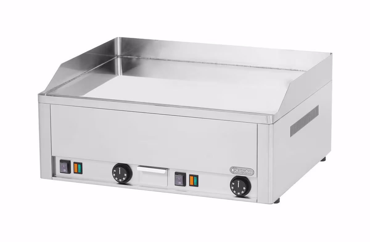 Bartscher Elektro-Griddleplatte 650, Chrom, glatt – Gastro Grill/Griddleplatte – edelstahl