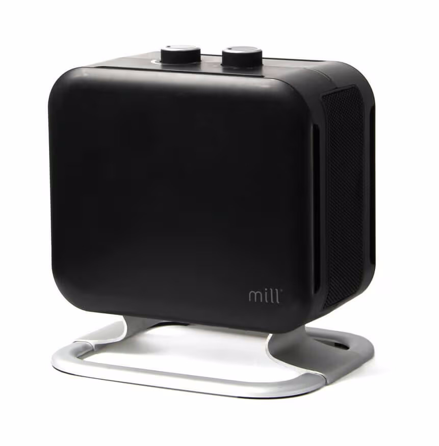 Mill Compact Fan Heater with Alu foot - black Heizlüfter – schwarz
