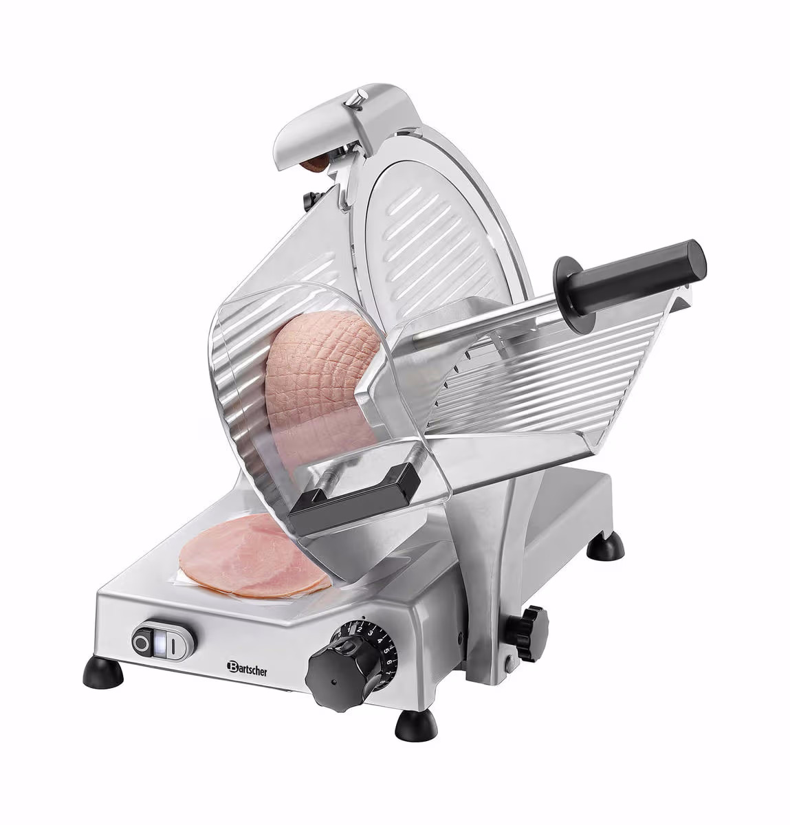 Bartscher Aufschnittmaschine 300 Plus Gastro Aufschnittmaschine – Gastro Aufschnittmaschine, Mixer & Küchenmaschine – silber