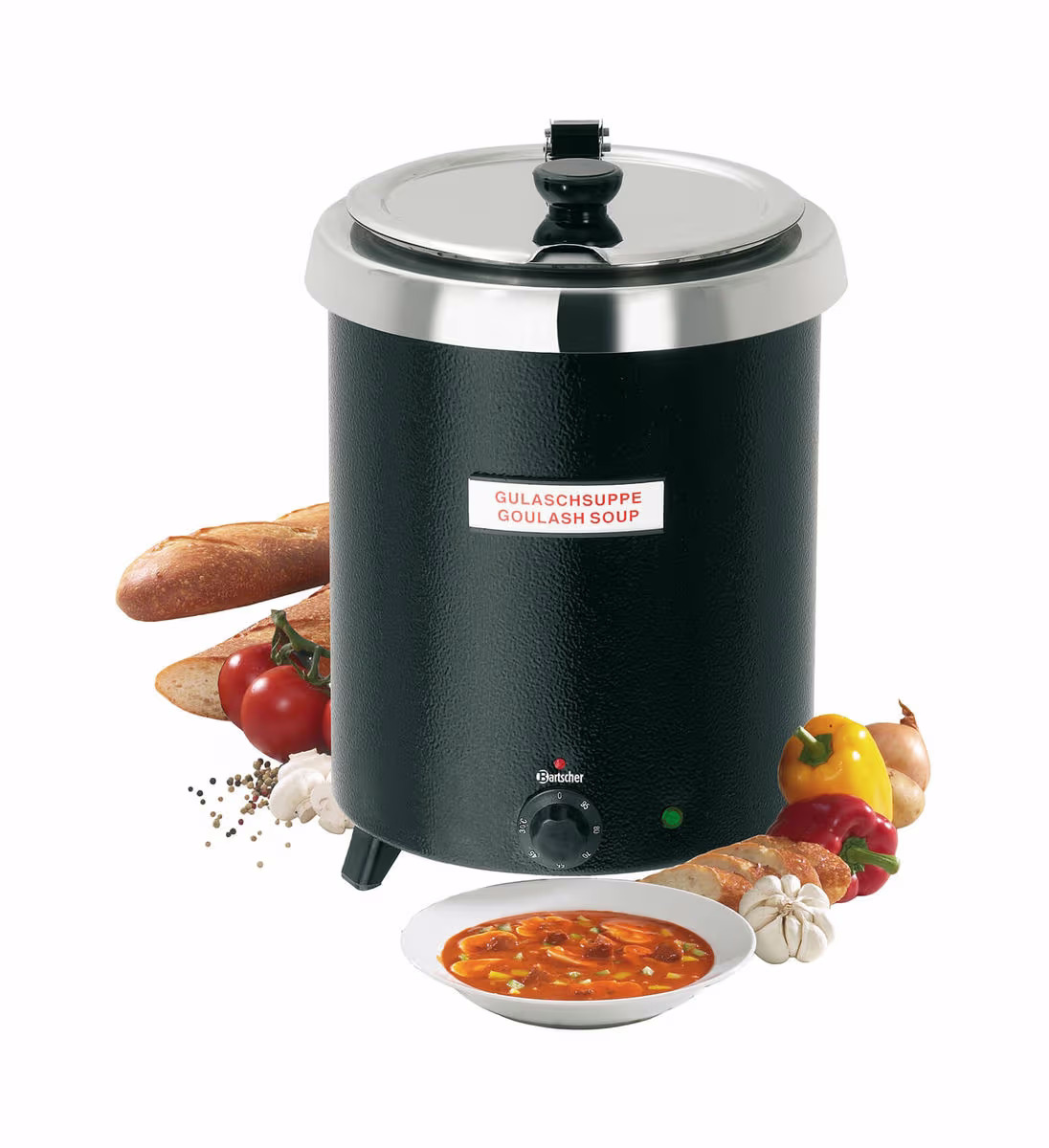 Bartscher Suppentopf Club 8.5 Liter – Gastro Pfanne/Gastro Topf – schwarz
