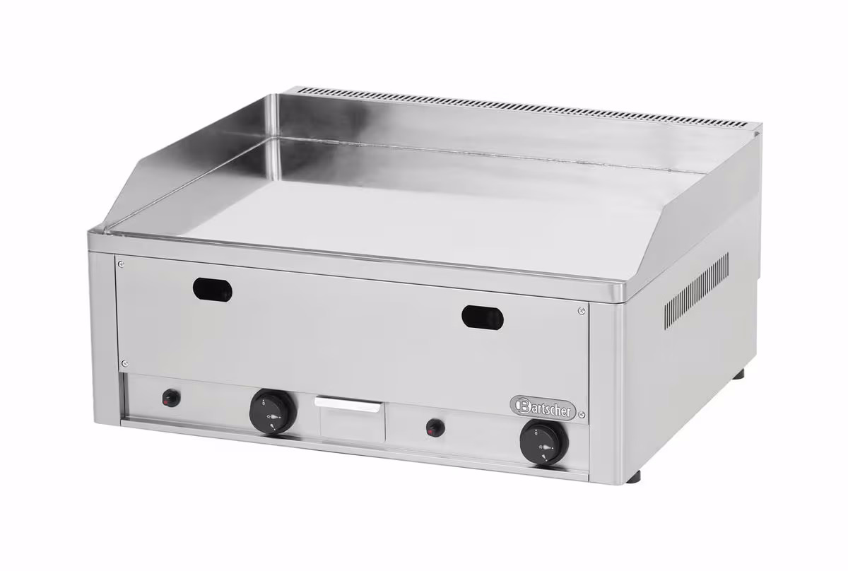 Bartscher Gas-Griddleplatte 650, Chrom, glatt mit Flüssiggasanschluss – Gastro Grill/Griddleplatte – edelstahl
