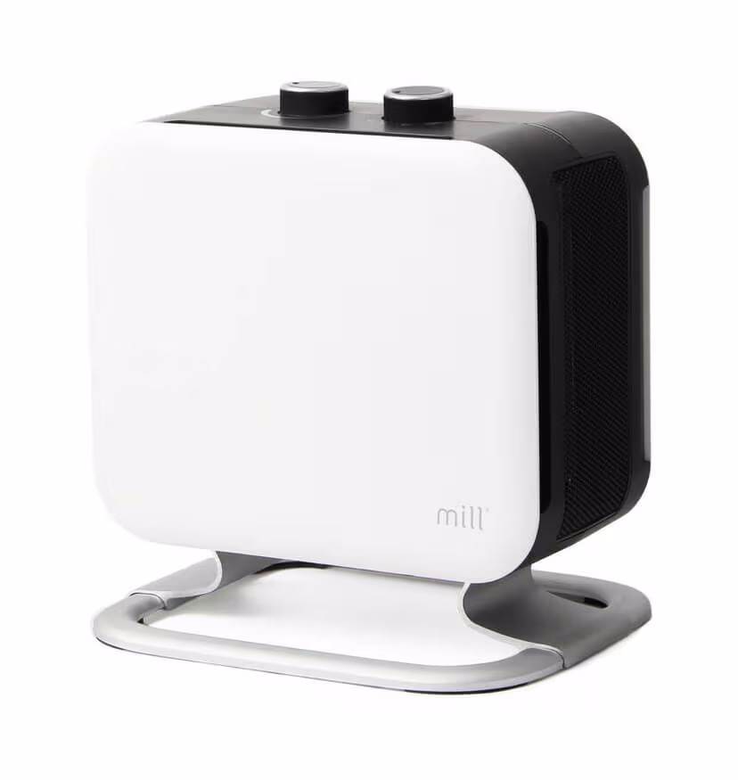 Mill Compact Fan Heater with Alu foot - white Heizlüfter – weiss
