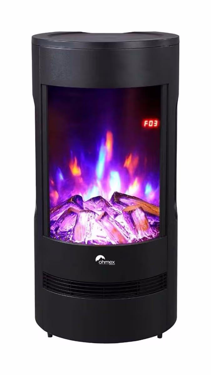 Ohmex HET-2619WIFI Kaminofen – Kamin/Cheminée – schwarz