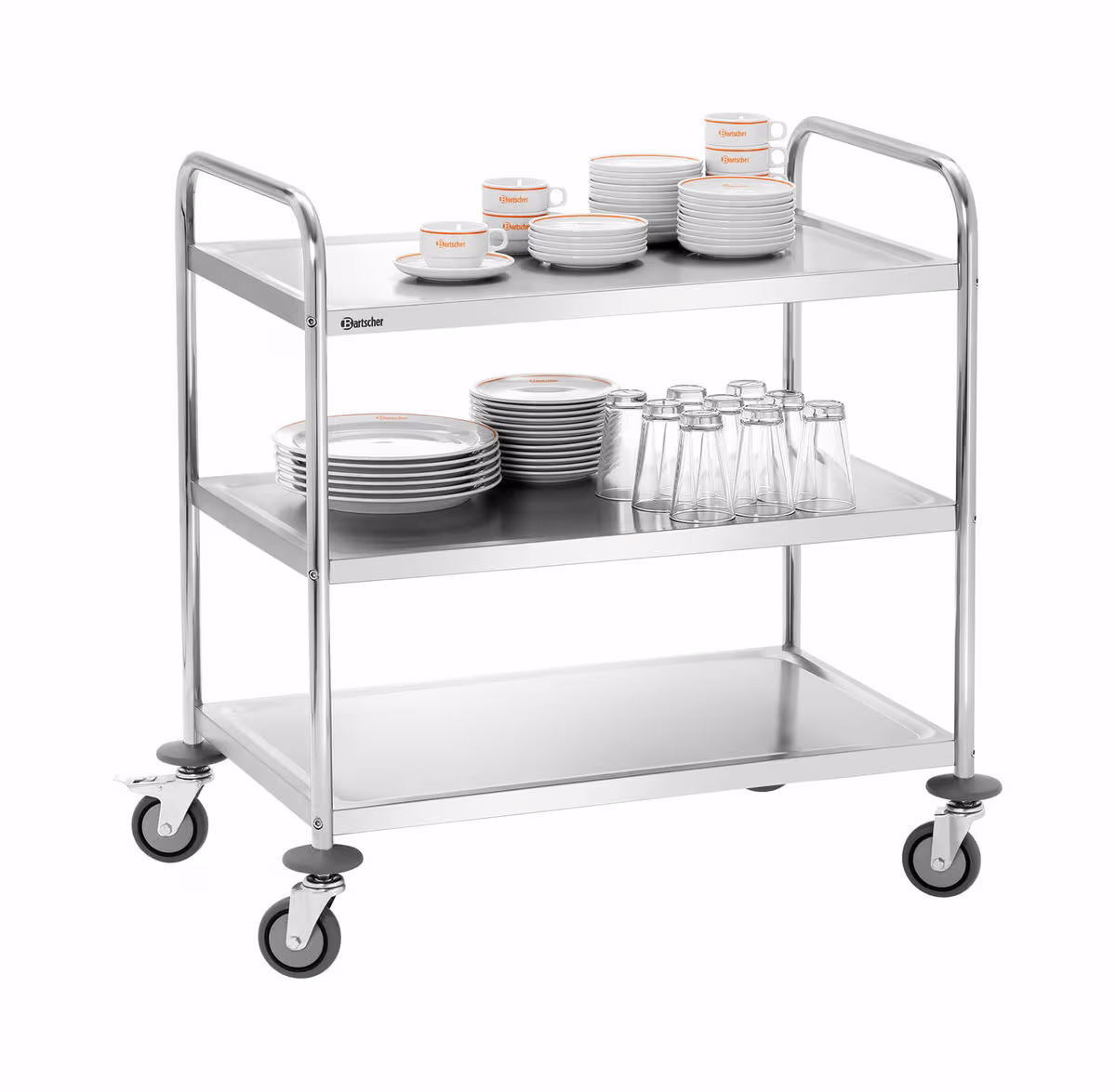 Image of Bartscher Servier-/Transportwagen TS301 - 3 Borde – Gastro Inventar/Gastro Einrichtungen – edelstahl