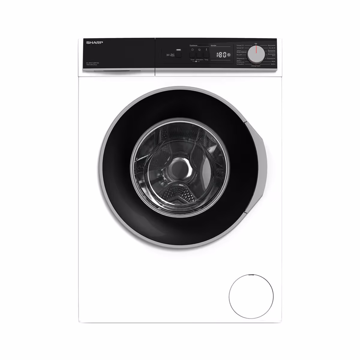 Image of Sharp ES-NFA714BW1NA-DE Waschmaschine Frontlader – schwarz / weiss