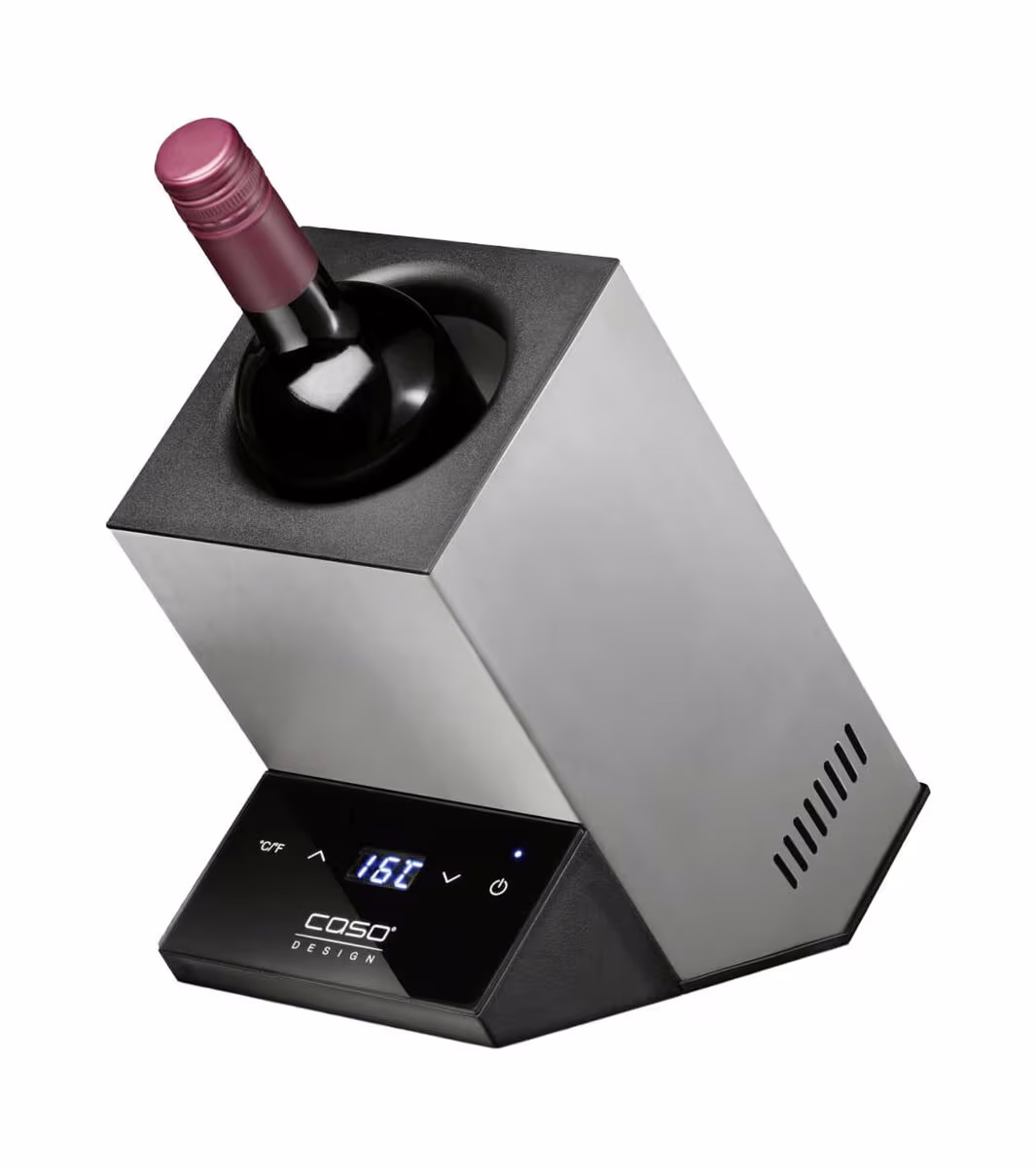 Image of Caso Wine Case One Inox Flaschenkühler – Weinzubehör – silber
